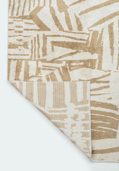 Phoenix Abstract Cream & Brown Living Room Rug