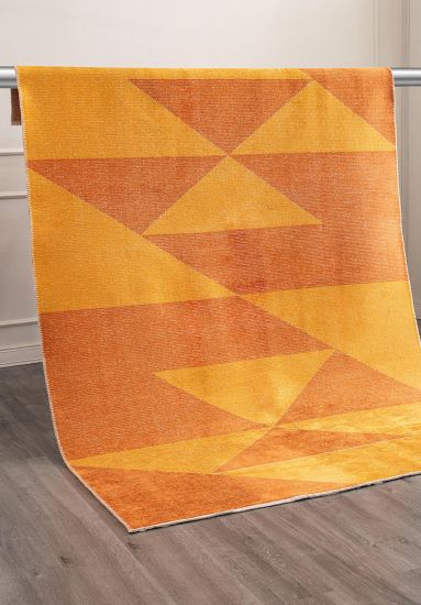 Elate Yellow & Orange Geometric Living Room Rug