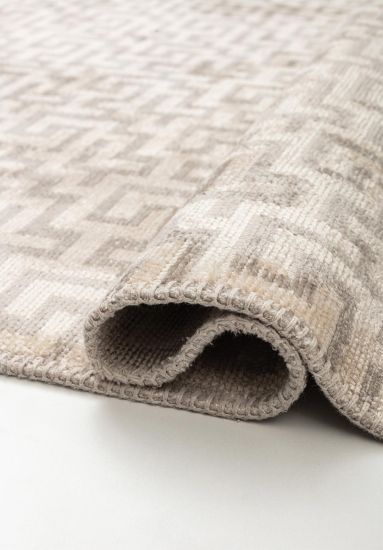 Geometric Erudo Cream & Grey Modern Rug