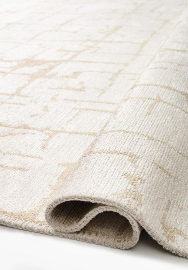Eclam Abstract Cream & Beige Modern Rug