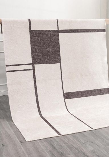 Cream & Grey Geometric Elementalo Living Room Rug