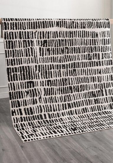 Icrae Geometric Cream & Grey Modern Rug