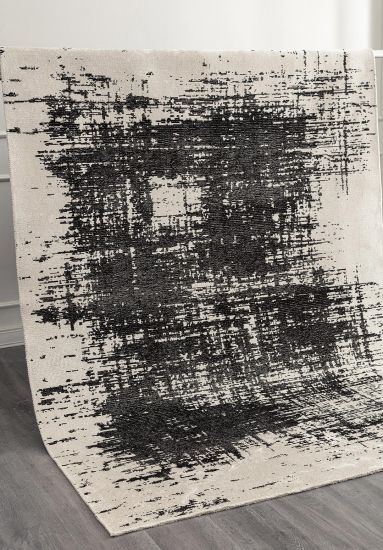 Iseeyou Elemental Grey & Black Dining Room Rug