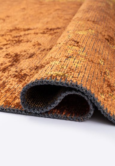 Tundra Orange & Yellow Abstract Living Room Rug