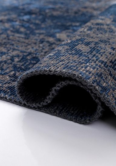 Eclogue Blue & Grey Abstract Dining Room Rug