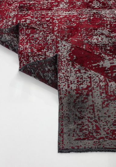 Eclogue Abstract Grey & Red Dining Room Rug
