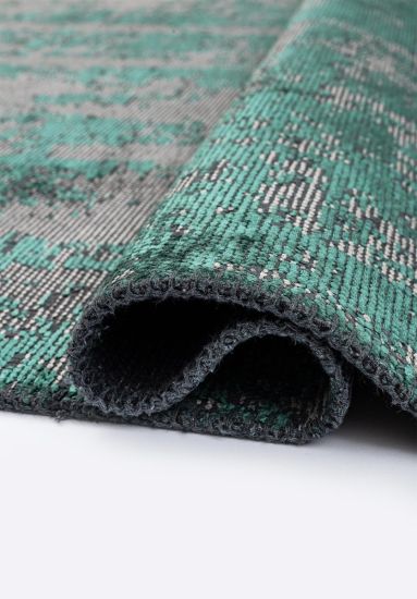 Exemplary Grey & Green Abstract Modern Area Rug