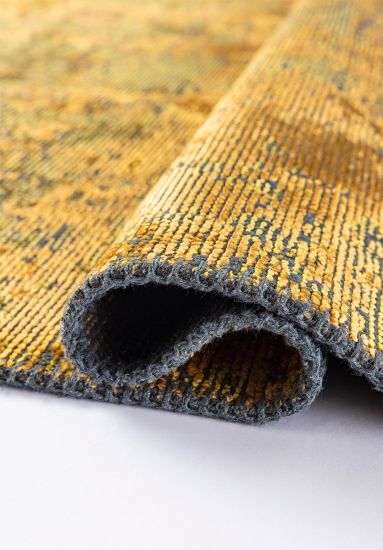 Exemplary Yellow & Green Abstract Living Room Rug
