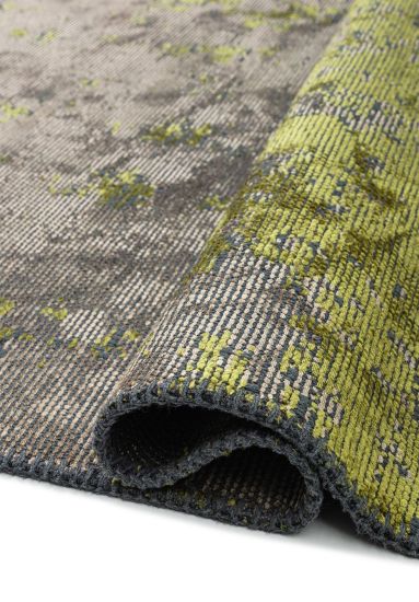 Exemplary Abstract Beige & Green Dining Room Rug