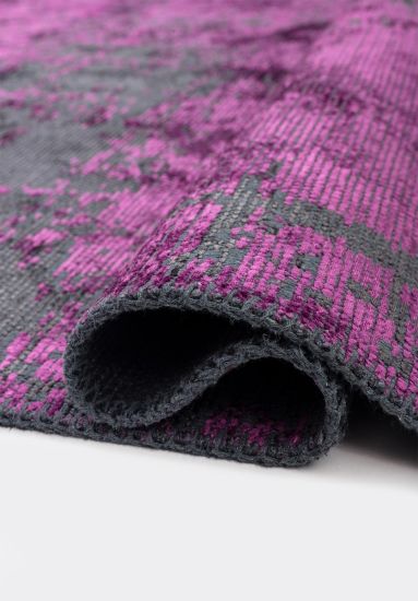 Floret  Purple & Grey Abstract Modern Rug