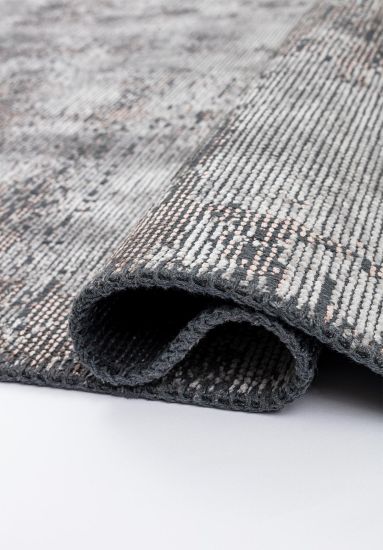 Floret Abstract Grey & Brown Bedroom Rug