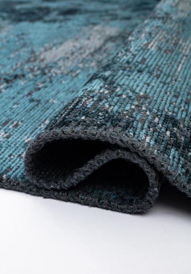 Floret Blue & Grey Abstract Modern Area Rug