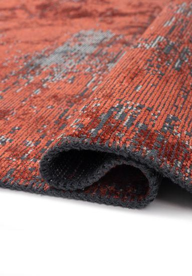 Floret Grey & Red  Abstract Outdoor Rug