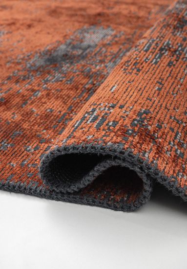 Floret  Modern Abstract  Brown & Grey Rug