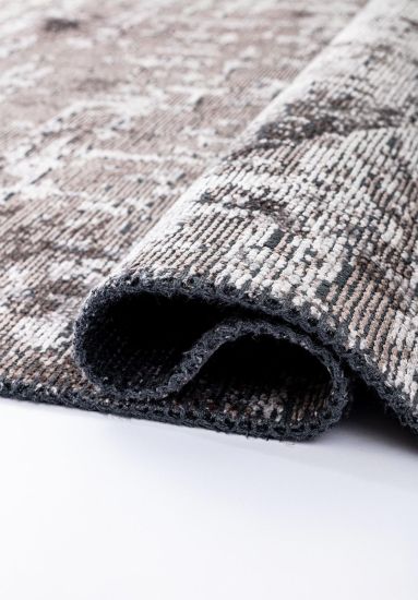 Tempest Abstract Grey & Cream Area Rug