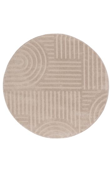 Flute Beige Geometric Modern Rug
