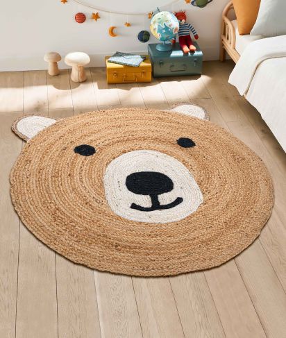 Naturael Brown Jute & Sisal Kids Outdoor Area Rug