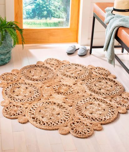Brown Naturael Jute & Sisal Outdoor Area Rug