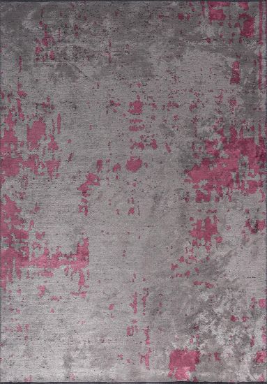 Grey & Red Abstract Celesta Living Room Rug