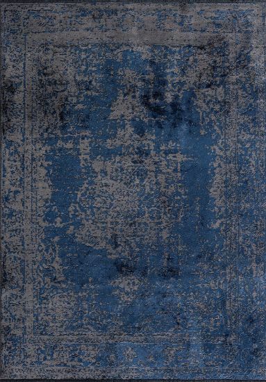 Eclogue Blue & Grey Abstract Dining Room Rug