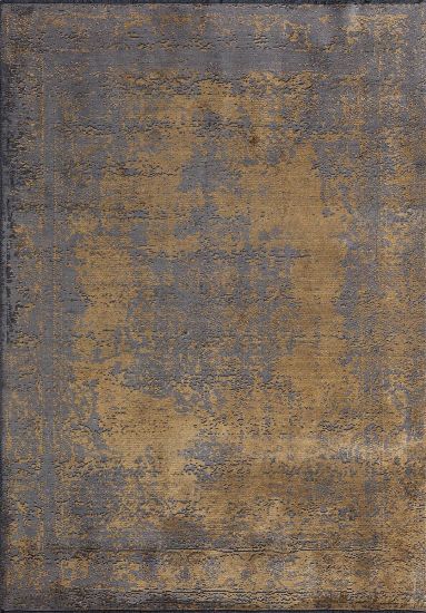 Eclogue Grey & Yellow Abstract Dining Room Rug