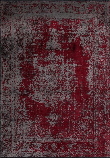 Eclogue Abstract Grey & Red Dining Room Rug