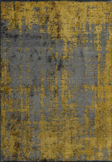 Exemplary Grey & Yellow Abstract Area Rug