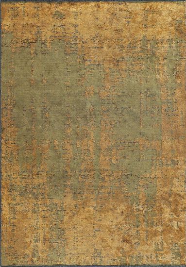 Exemplary Yellow & Green Abstract Living Room Rug