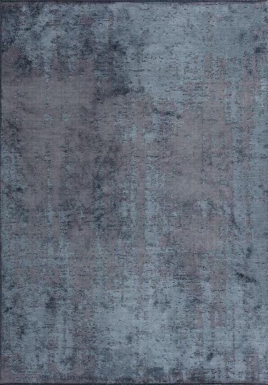 Exemplary Grey & Blue Abstract Living Room Rug
