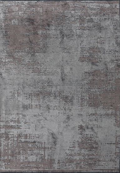 Floret Abstract Grey & Brown Bedroom Rug