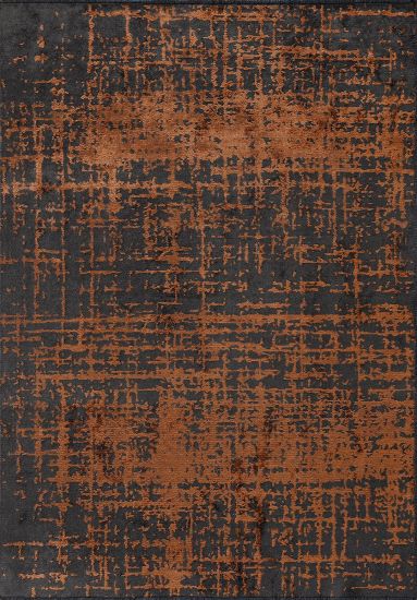 Abstract Tempest Grey & Black Area Rug