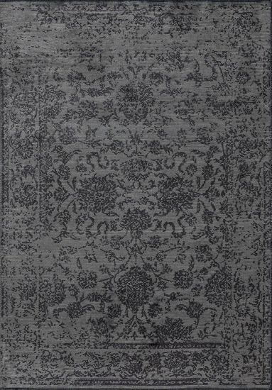 Cennog Grey Black Vintage Area Rug