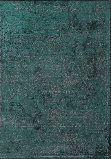 VIntage Green Cennog Living Room Rug
