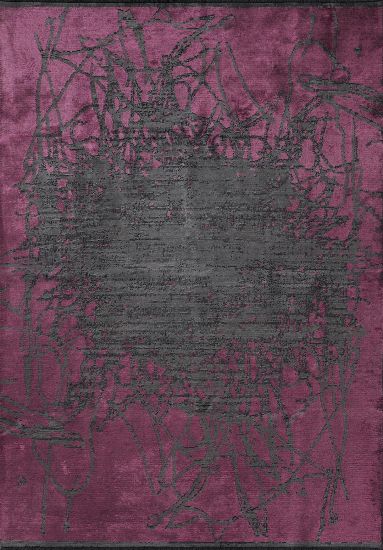 Indoor PInk Hearthglow Abstract Rug
