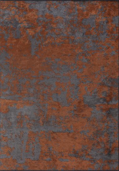 Abstract Orange Loomwork Living Room Rug