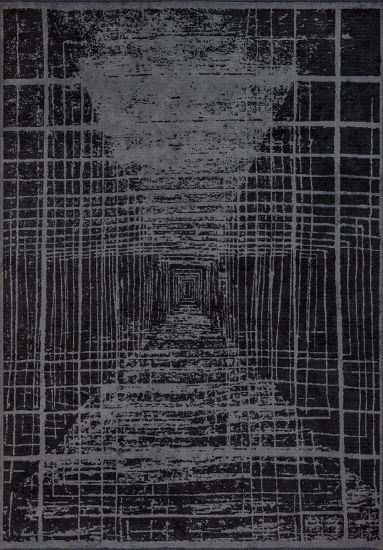 Herathstone Black Geometric Area Rug