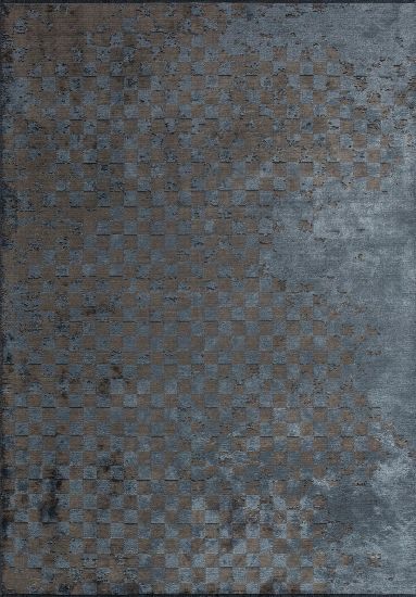 Hearthweaver Blue & Beige Geometric Rug