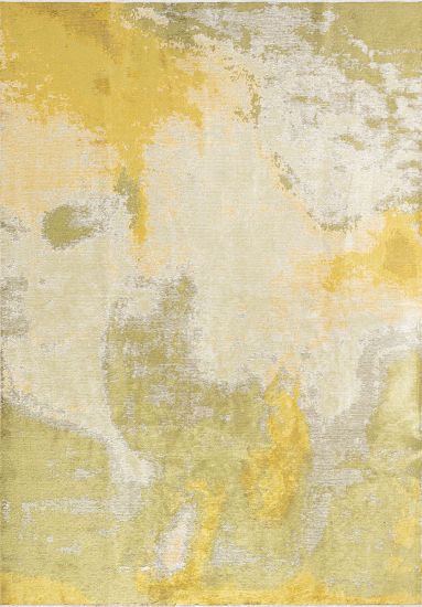 Abstract Green & Yellow Heron Indoor Rug
