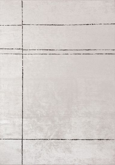 Lattice Cream Stripes Bedroom Rug