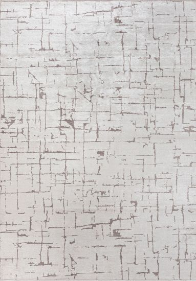 Woven Grey Abstract Bedroom Rug