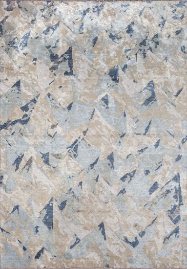 Stream Cream & Blue Abstract Rug