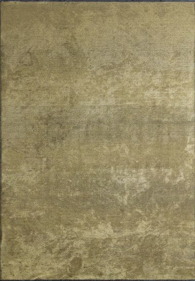 Aubusson Green Plain Bedroom Rug