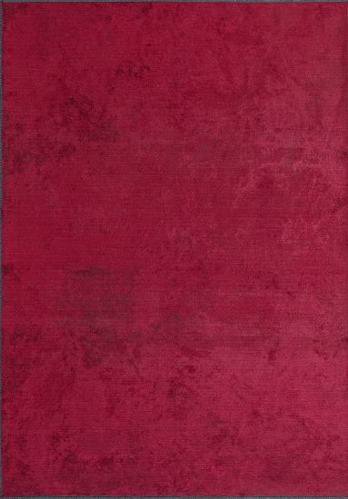Plain Red Aubusson Living Room Rug