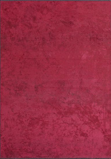 Plain Red Aubusson Modern Rug