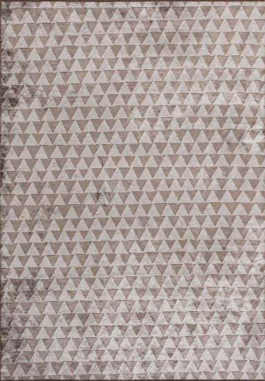 Spirited Grey Brown Geometric Modern Rug
