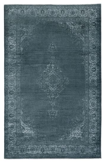 Flume Blue & Cream Vintage Living Room Rug