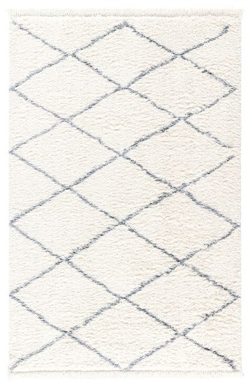 Geometric Cream & Grey Fizzle Modern Rug