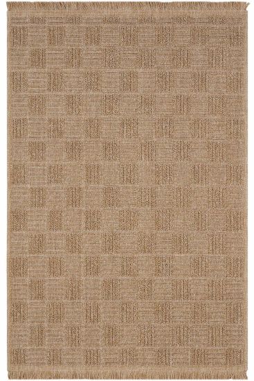 Mirage85 Beige Brown Geometric Patterned Outdoor Area Rug