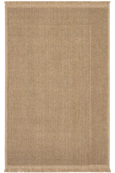 Mirage85 Beige Gold Plain Area Rug