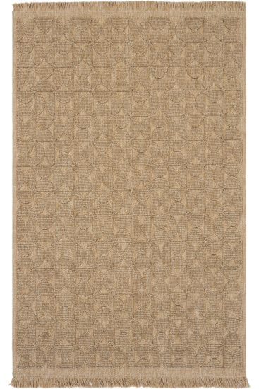 Mirage85 Beige Gold Geometric Patterned Outdoor Area Rug
